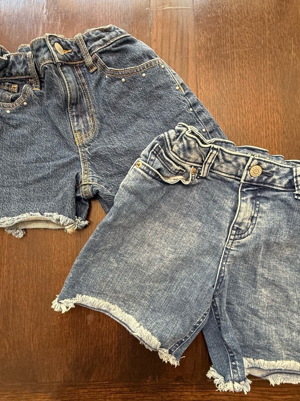 Cat & Jack and Art Class Girls' Washed Denim Adjustable Waist Shorts - size 8